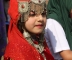 A closeup of performer